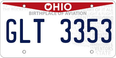 OH license plate GLT3353