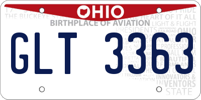 OH license plate GLT3363