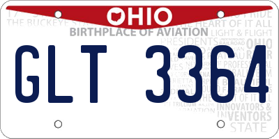 OH license plate GLT3364