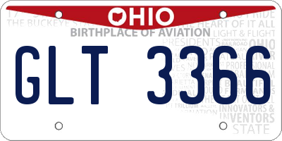 OH license plate GLT3366