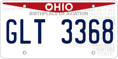 OH license plate GLT3368