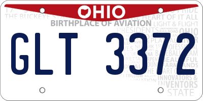 OH license plate GLT3372