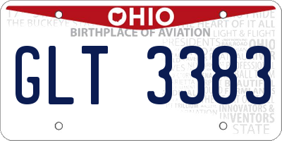 OH license plate GLT3383