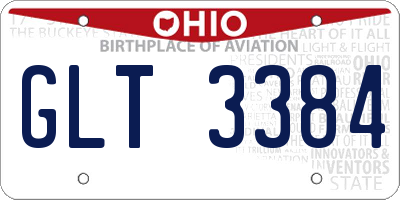 OH license plate GLT3384