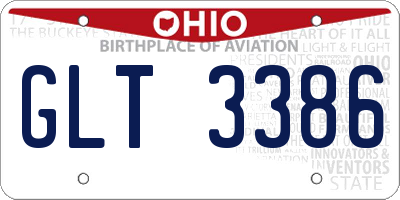 OH license plate GLT3386