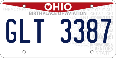 OH license plate GLT3387
