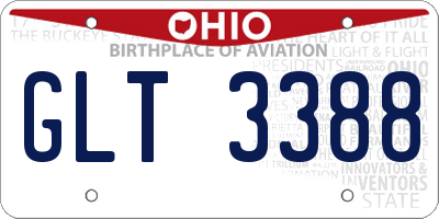 OH license plate GLT3388