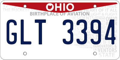 OH license plate GLT3394