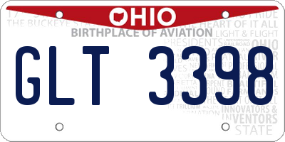 OH license plate GLT3398