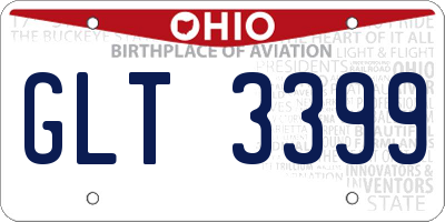 OH license plate GLT3399