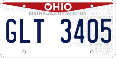 OH license plate GLT3405