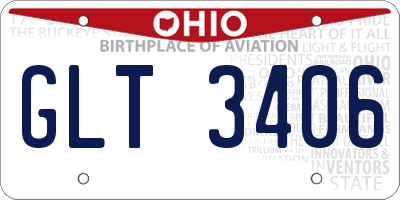 OH license plate GLT3406