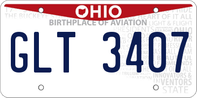 OH license plate GLT3407