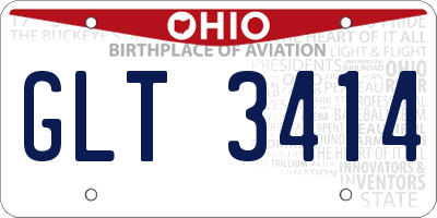 OH license plate GLT3414
