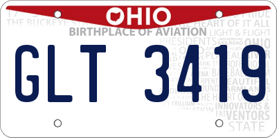 OH license plate GLT3419
