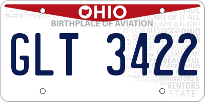 OH license plate GLT3422