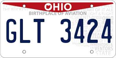 OH license plate GLT3424