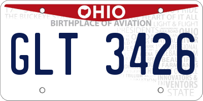 OH license plate GLT3426