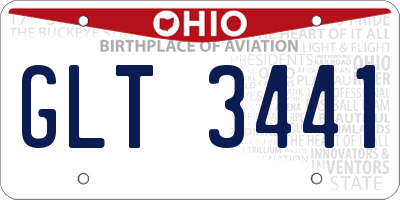OH license plate GLT3441