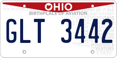OH license plate GLT3442