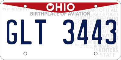 OH license plate GLT3443