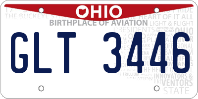 OH license plate GLT3446