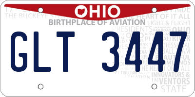 OH license plate GLT3447