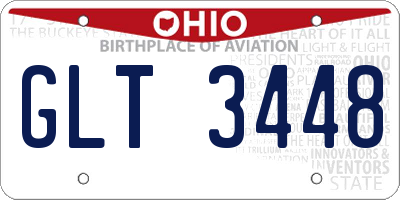 OH license plate GLT3448
