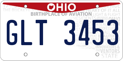 OH license plate GLT3453