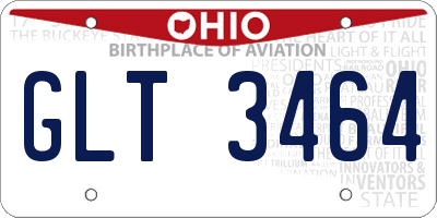 OH license plate GLT3464