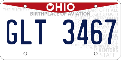 OH license plate GLT3467