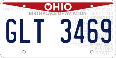 OH license plate GLT3469