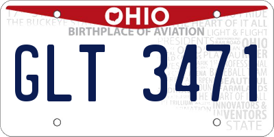 OH license plate GLT3471