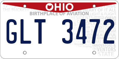 OH license plate GLT3472