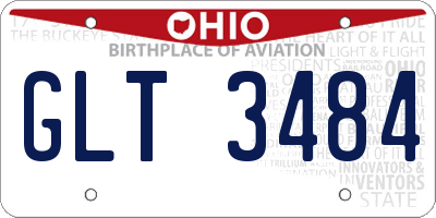 OH license plate GLT3484