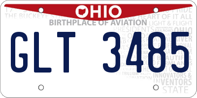 OH license plate GLT3485