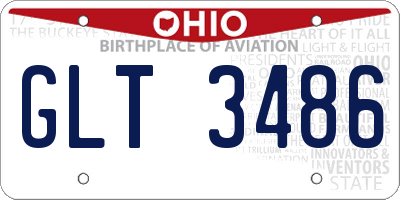 OH license plate GLT3486