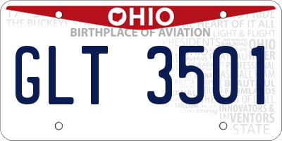 OH license plate GLT3501