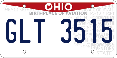 OH license plate GLT3515