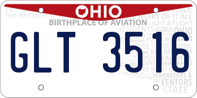 OH license plate GLT3516