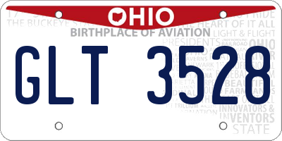 OH license plate GLT3528