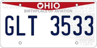 OH license plate GLT3533