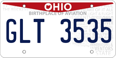 OH license plate GLT3535