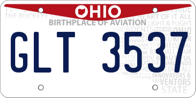 OH license plate GLT3537