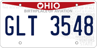 OH license plate GLT3548