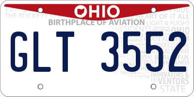 OH license plate GLT3552