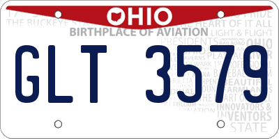 OH license plate GLT3579