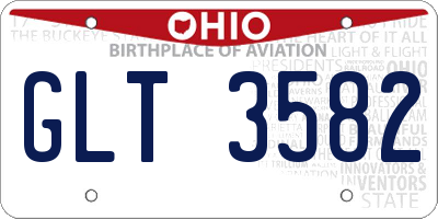 OH license plate GLT3582