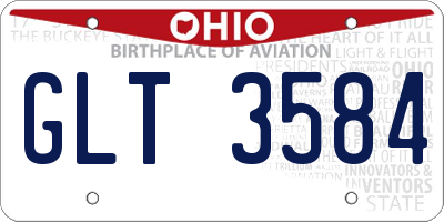 OH license plate GLT3584