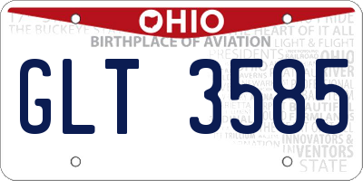 OH license plate GLT3585